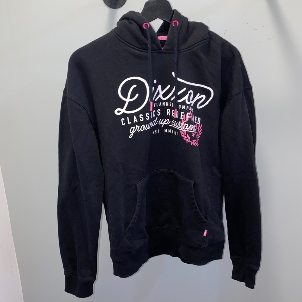 Dixxon Flannel Company Classics Redefined Hoodie Black Pink Women’s Size Large